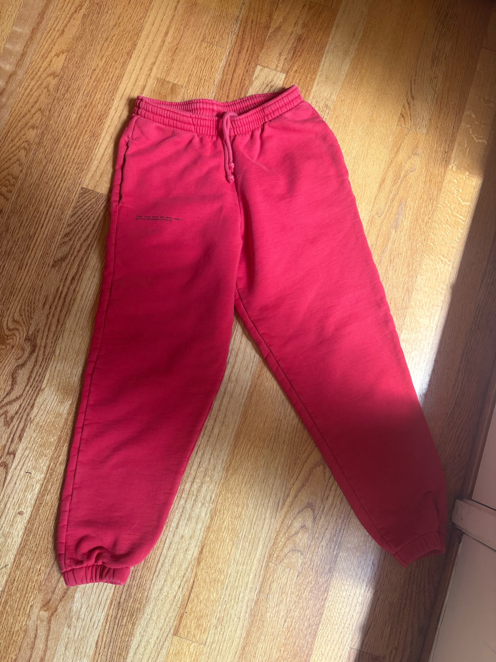 Pangaia Goji Red 100% Cotton Women’s Sweat Pants